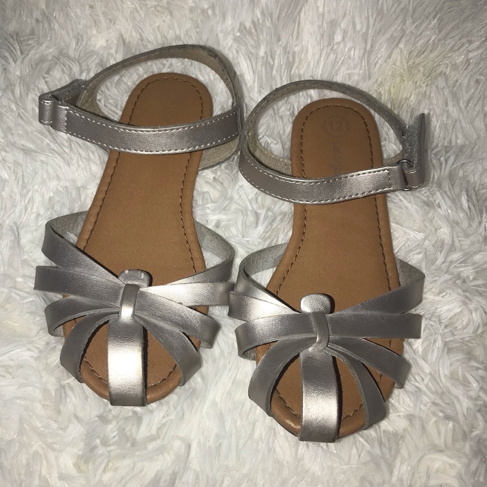 Silver kids sandal